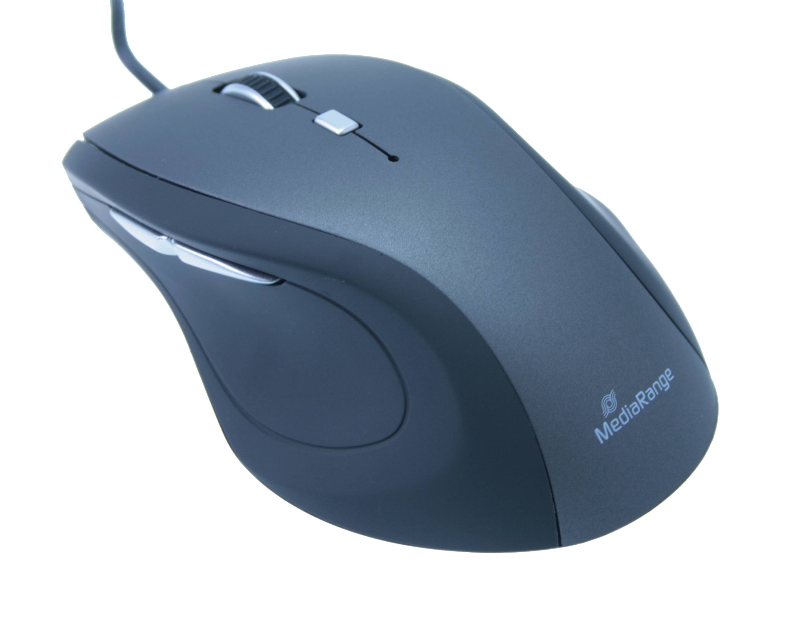 MediaRange - Maus - optisch - 5 Tasten - kabelgebunden-7