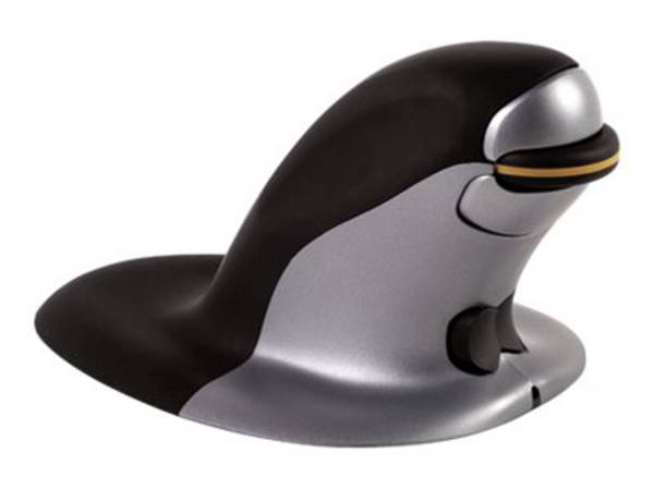 Fellowes Penguin Large - Vertikale Maus - rechts- und linkshändig - Laser - kabellos - 2.4 GHz - kabelloser Empfänger (U