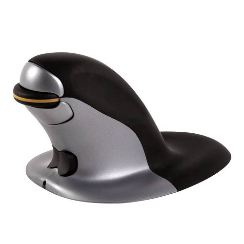 Fellowes Penguin Large - Vertikale Maus - rechts- und linkshändig - Laser - kabellos - 2.4 GHz - kabelloser Empfänger (U-8