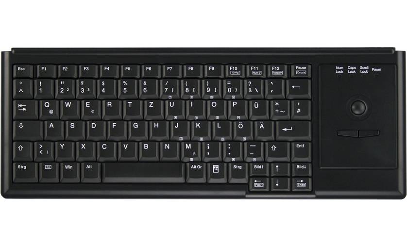 Contour Active Key AK-4400-T IndustrialKey USB Tastatur Deutsch, QWERTZ Schwarz Integrierter Trackball-7