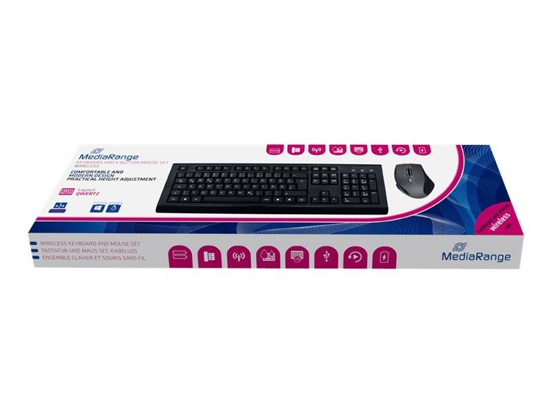 MediaRange MROS104 - Tastatur-und-Maus-Set - kabellos-0
