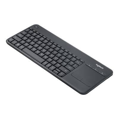 Logitech K400 Plus Bluetooth® Tastatur, Maus-Set Pan-Nordisch Schwarz  