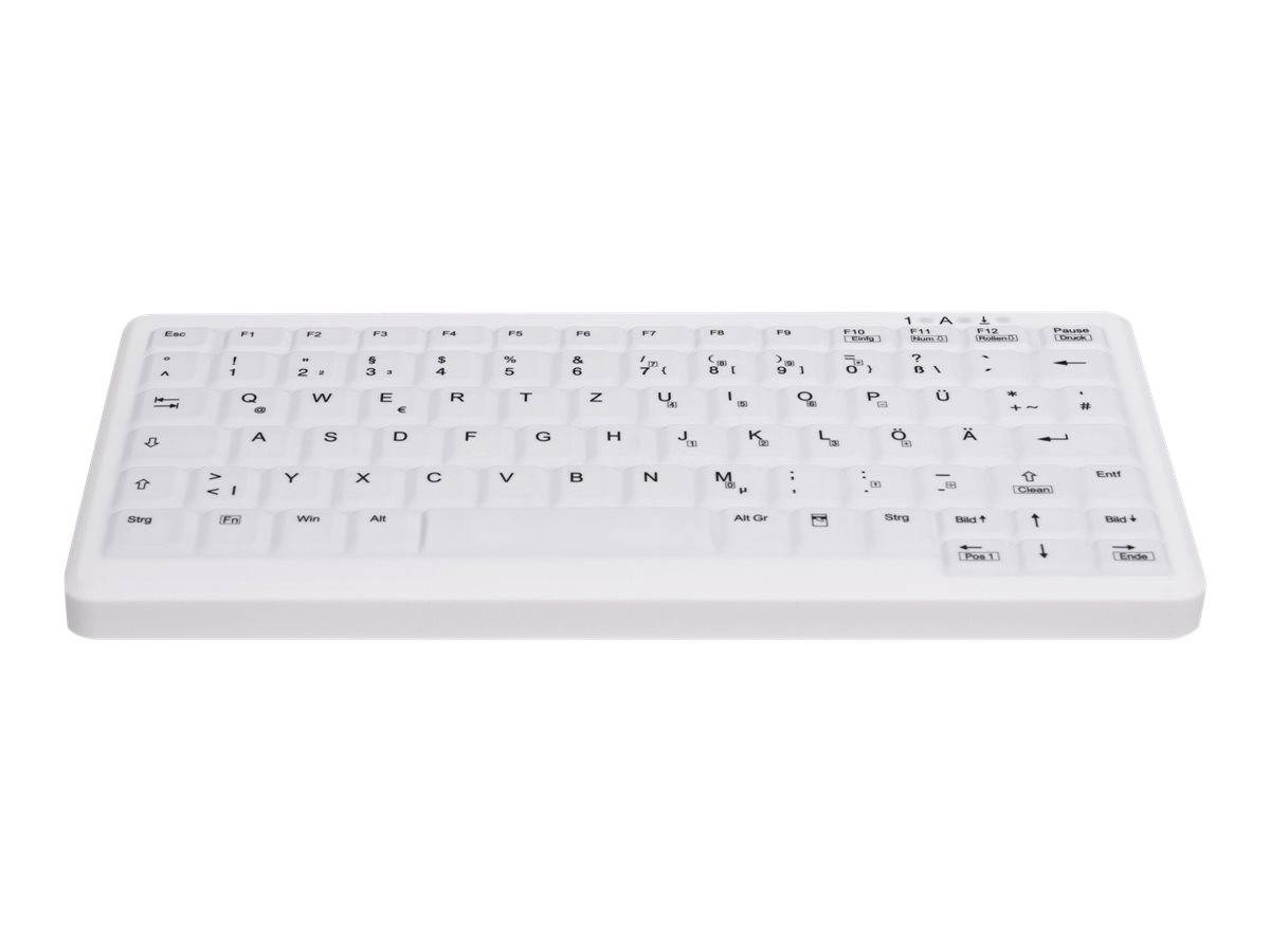 Contour Active Key AK-C4110F Medical Key USB Hygiene-Tastatur Deutsch, QWERTZ Weiß Silikonmembran, Geeignet f. Wischdesi-3