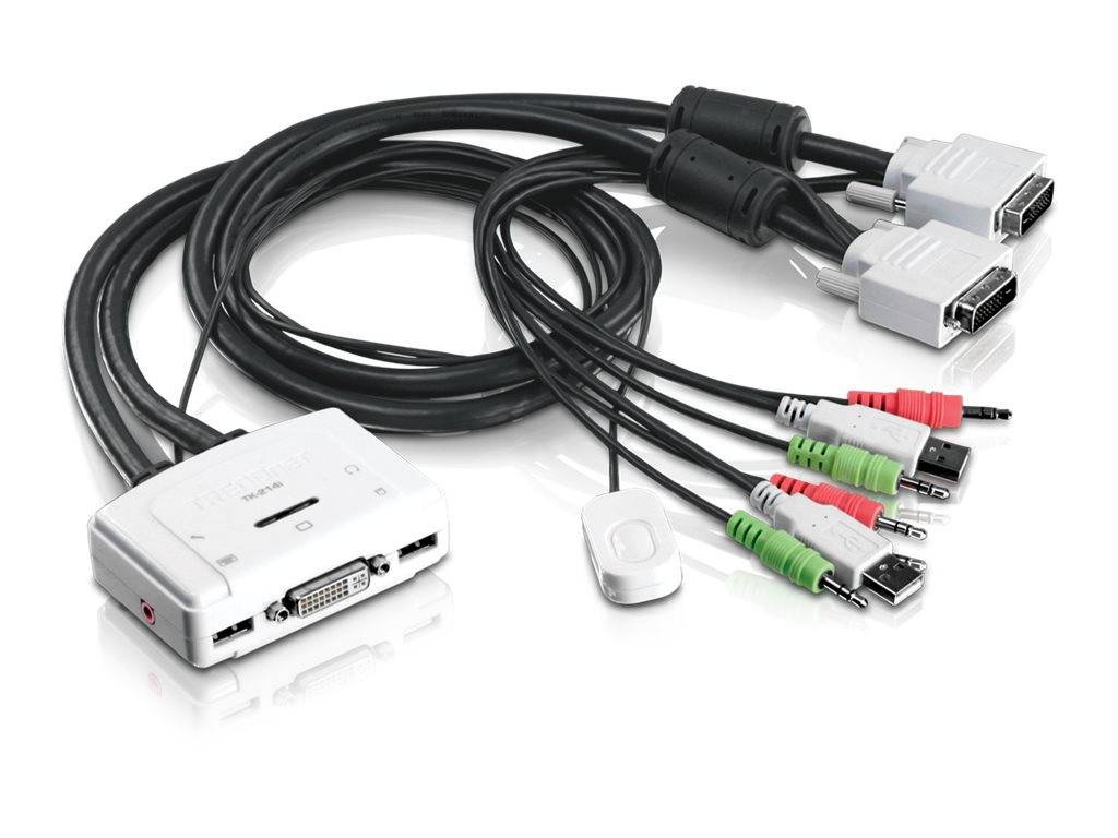 TrendNet TK-214I 2 Port KVM-Umschalter DVI USB 1920 x 1200 Pixel-5