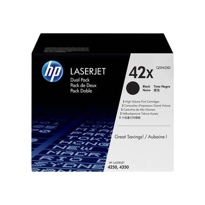 HP 42X - 2er-Pack - Hohe Ergiebigkeit - Schwarz - Original - LaserJet - Tonerpatrone (Q5942XD)