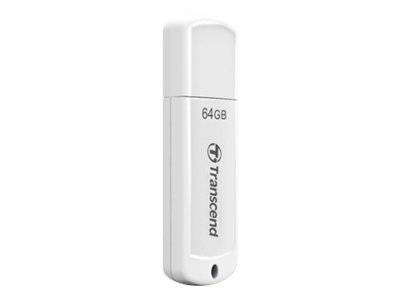 Transcend JetFlash 370 - USB-Flash-Laufwerk - 64 GB - USB 2.0 - weiß-0