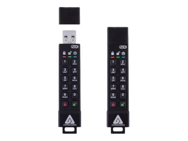 Apricorn Aegis Secure Key 3NX - USB-Flash-Laufwerk - verschlüsselt - 4 GB - USB