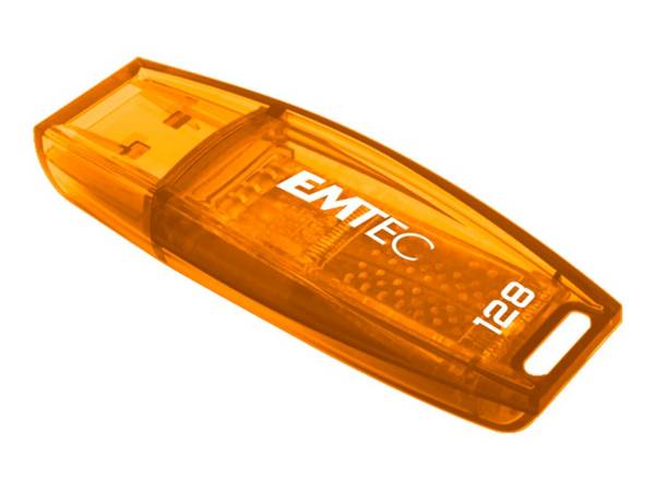 EMTEC C410 - 128 GB - USB Typ-A - 2.0 - Kappe - Orange - 5/15 MB/s - 56.89x19.05
