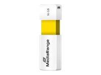 MEDIARANGE USB-Flash-Laufwerk - 16 GB - USB 2.0 - weiß - Gelb-2