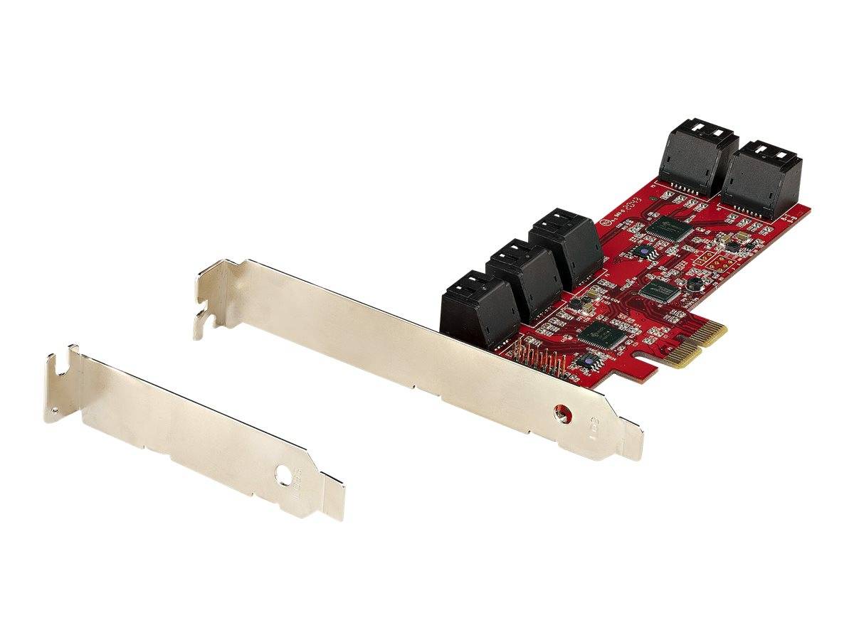 StarTech.com PCIe SATA Controller Karte - 10 Port SATA 3 Erweiterungskarte/Kontroller - 6Gbit/s - Full- und Low-Profile-4