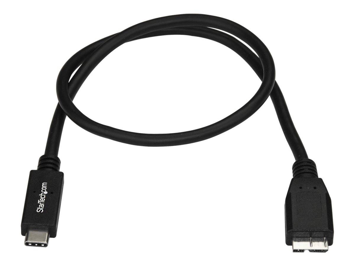 StarTech.com USB C to Micro USB Cable 0.5m - USB 3.1 Type C to Micro USB Type B Cable - Micro USB 3.1 to USB-C --7
