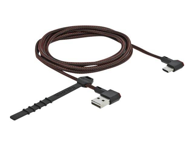 Delock Easy - USB-Kabel - USB (M) links/rechts abgewinkelt, umkehrbar zu 24 pin USB-C (M)-0