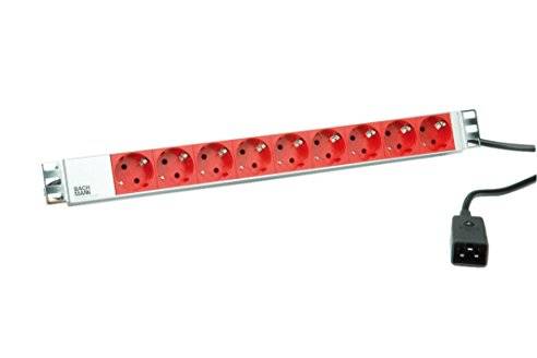 BACHMANN 19" Steckdosenleiste 9x Schutzkontakt C20-Stecker, silberfarben-4