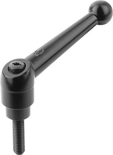 KLEMMHEBEL GR.2 M10X30 ZINK, SCHWARZ SEIDENMATT, KOMP:STAHL-0