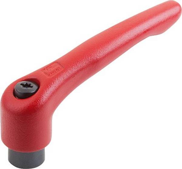 KLEMMHEBEL GR.1 M04, STAHL ROT RAL3003 SEIDENMATT, KOMP:STAHL BRÜNIERT