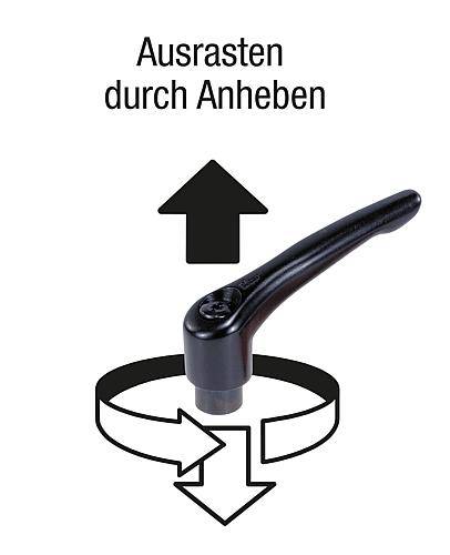 KLEMMHEBEL GR.4 M12, STAHL ROT RAL3003 SEIDENMATT, KOMP:STAHL BRÜNIERT-6