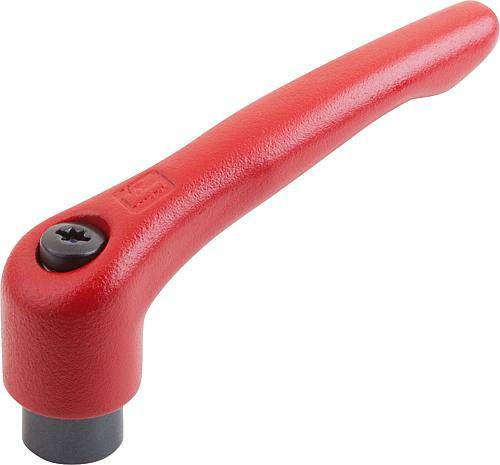 KLEMMHEBEL GR.4 M12, STAHL ROT RAL3003 SEIDENMATT, KOMP:STAHL BRÜNIERT-0