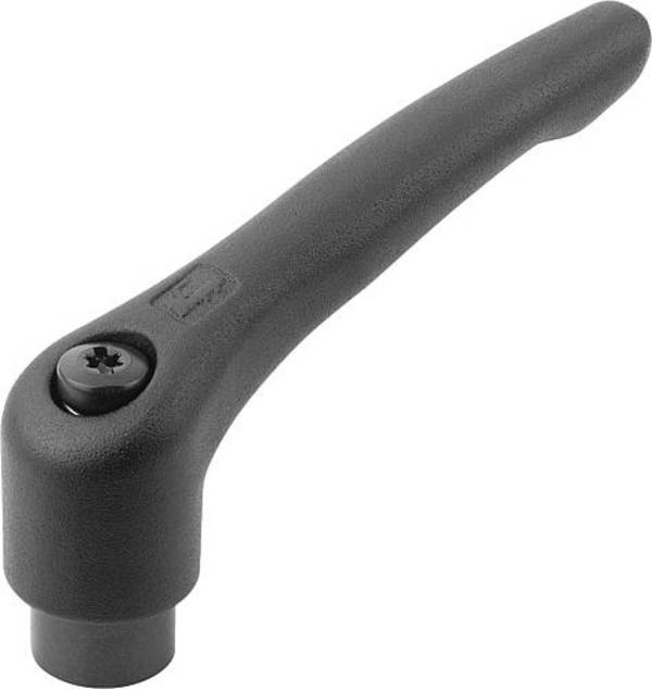 KLEMMHEBEL GR.3 M10, STAHL SCHWARZ RAL9005 SEIDENMATT, KOMP:STAHL BRÜNIERT