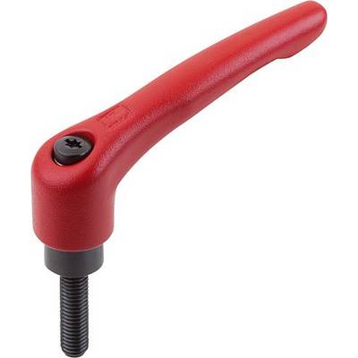 KLEMMHEBEL GR.1 M05X30, STAHL ROT RAL3003 SEIDENMATT, KOMP:STAHL BRÜNIERT-0