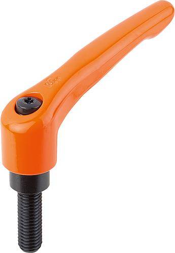 KLEMMHEBEL GR.4 M10X55, ZINK ORANGE RAL2004 SEIDENMATT, KOMP:STAHL BRÜNIERT-0
