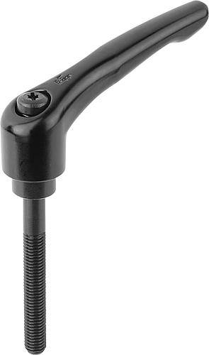 KLEMMHEBEL GR.4 M10X80, ZINK SCHWARZ RAL9005 SEIDENMATT, KOMP:STAHL BRÜNIERT-0