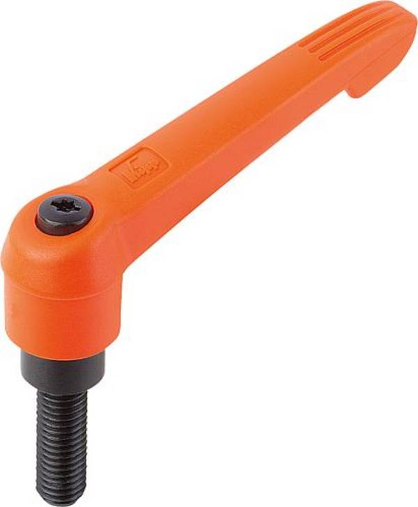 KLEMMHEBEL GR.1 M06X25, KUNSTSTOFF ORANGE RAL2004, KOMP:STAHL