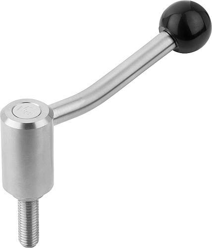 SPANNHEBEL GR.1 M10X40, A=88, FORM:20° EDELSTAHL 1.4305, KOMP:KUNSTSTOFF
