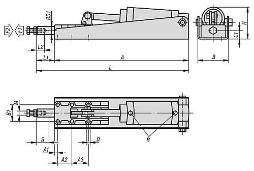 SCHUBSTANGENSPANNER, FORM:A, F2=25000, STAHL-1
