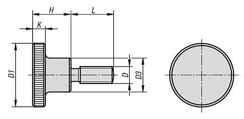 RÄNDELSCHRAUBE DIN464 D=M10X20, D1=36, H=23, AUTOM.STAHL BRÜNIERT-5