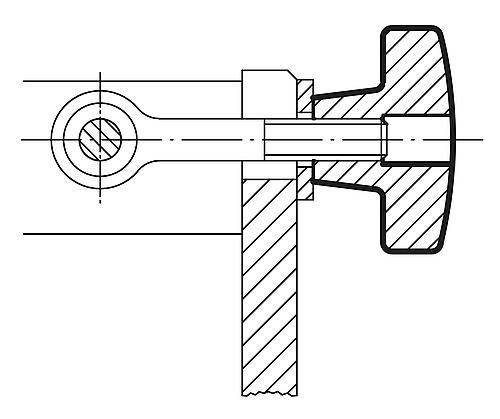 KREUZGRIFF DIN6335, FORM:A, D1=32, H=21, GRAUGUSS GLEITGESCHLIFFEN-1