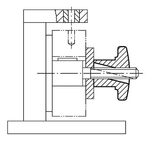 KREUZGRIFF MIT SCHNELLSPANNFUNKTION D=M14, D1=70, GRAUGUSS-6