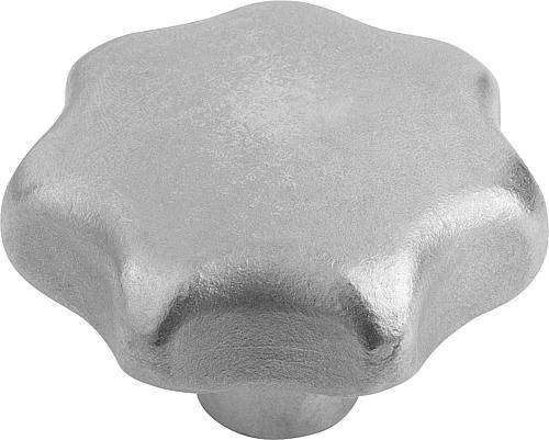 STERNGRIFF, FORM:E DIN6336 D=M12, D1=63, H=42, EDELSTAHL GESTRAHLT-0
