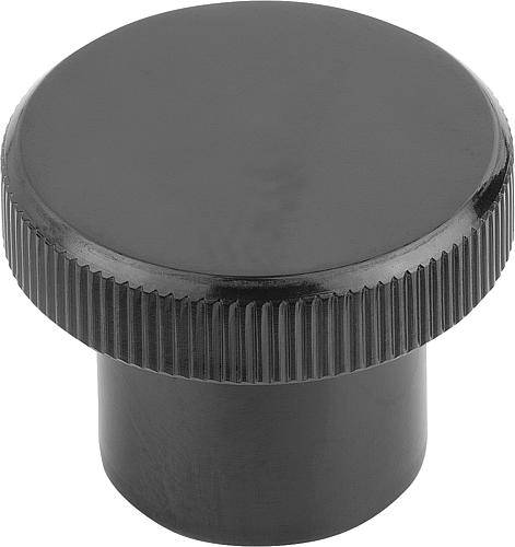 RÄNDELKNOPF D=M06 D1=22, FORM:C DUROPLAST, SCHWARZ, KOMP:KUNSTSTOFF-0
