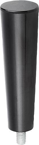 KONUSGRIFF FESTSTEHEND D=M06X8, D1=18, DUROPLAST SCHWARZ HOCHGLANZPOLIERT, KOMP:STAHL VERZINKT-0