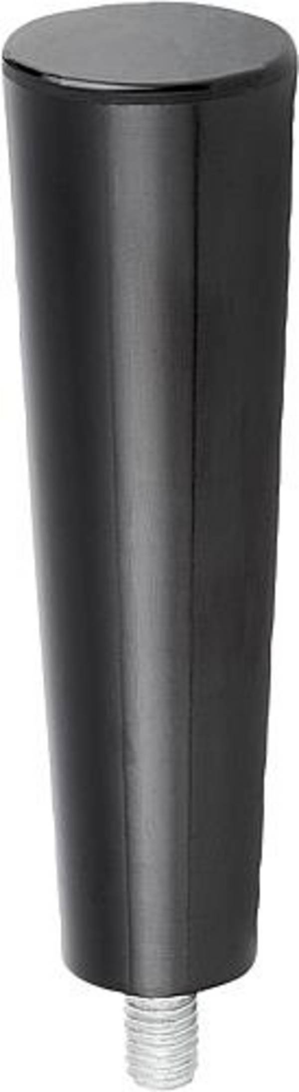 KONUSGRIFF FESTSTEHEND D=M06X8, D1=18, DUROPLAST SCHWARZ HOCHGLANZPOLIERT, KOMP:STAHL VERZINKT