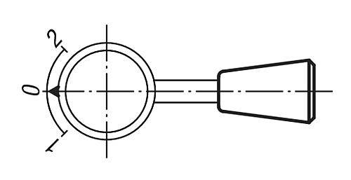 KONUSKNOPF FESTSTEHEND D=M08, D1=30, DUROPLAST SCHWARZ-6
