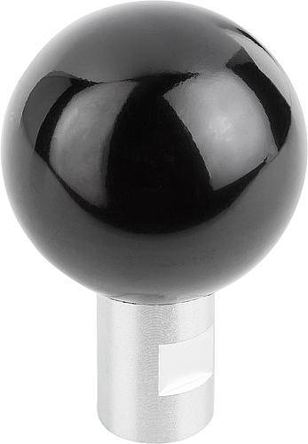 KUGELGRIFF DREHBAR D1=50 D=M12 DUROPLAST, KOMP:STAHL-0