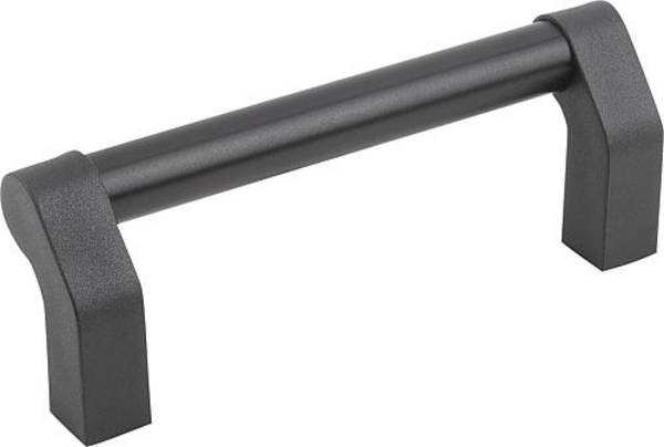 ROHRGRIFF ABGEWINKELT, A=160, L=172, D=M04 ALUMINIUM SCHWARZ ELOXIERT, KOMP:POLYAMID