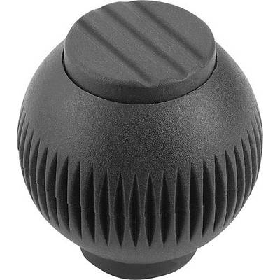 GRIFFKUGEL GR.2, D1=32 D=M08 BIOPOLYMER, SCHWARZGRAU RAL7021-0