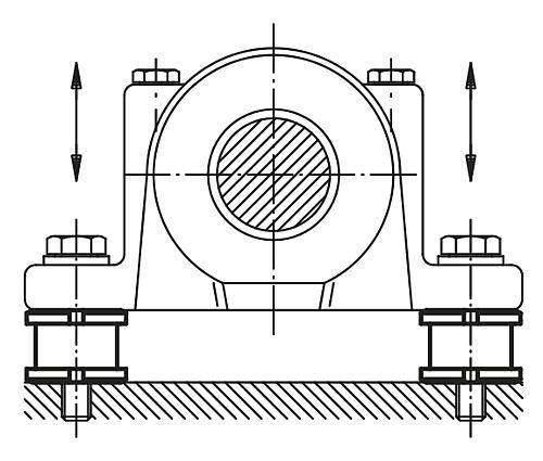 HÖHENVERSTELL-ELEMENT NIEDRIGE FORM, D=33 VERGÜTUNGSSTAHL, D2=70-6