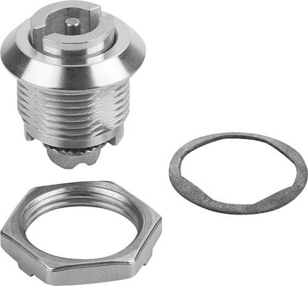DREHRIEGEL KLEINE AUSFÜHRUNG, MIT DOPPELBART 5MM, D=28, H=18, EDELSTAHL A4 1.4404