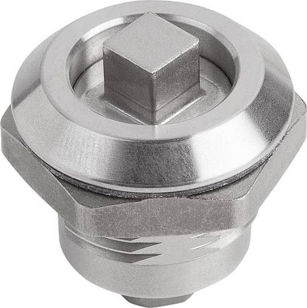 DREHRIEGEL KLEINE AUSFÜHRUNG, MIT VIERKANT 7MM, D=28, H=18, EDELSTAHL A4 1.4404