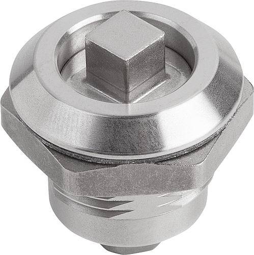 DREHRIEGEL KLEINE AUSFÜHRUNG, MIT VIERKANT 7MM, D=28, H=18, EDELSTAHL A4 1.4404-0