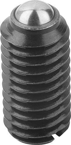 FEDERNDES DRUCKSTÜCK VERSTÄRKTE FEDERKRAFT D=M04 L=9, STAHL, KOMP:KUGEL AUS STAHL-0