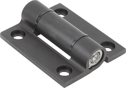 SCHARNIER MIT RASTFUNKTION 55X67, ALUMINIUM SCHWARZ ELOXIERT, A1=38, B1=48-0