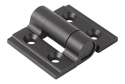 SCHARNIER MIT RASTFUNKTION 35X30, ALUMINIUM SCHWARZ ELOXIERT, A1=21, B1=15-0