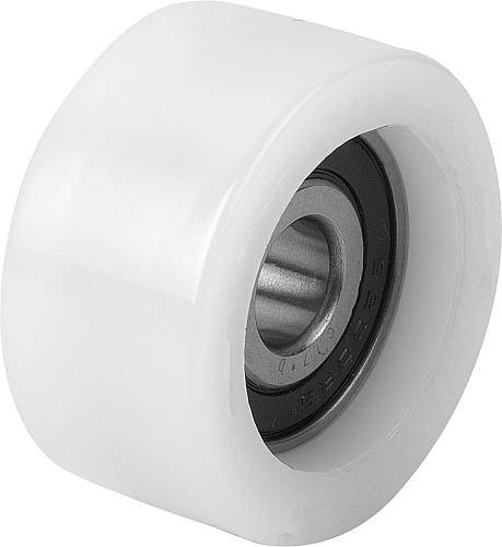 FÜHRUNGSROLLE OHNE FESTSTELLSYSTEM POLYAMID, OHNE GEHÄUSE, D=40, B=20-0