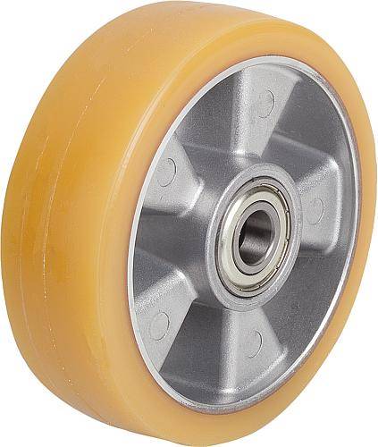 ALUMINIUMRAD OHNE FESTSTELLSYSTEM POLYURETHAN, OHNE GEHÄUSE, D=200, B=50-0
