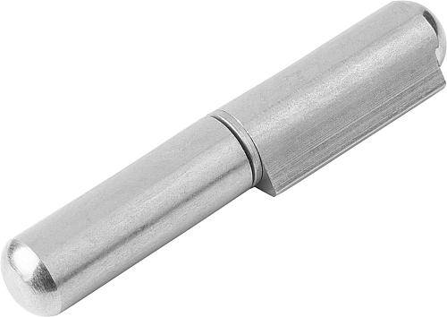 SCHARNIER SCHWEIßBAR FORM:A 15,5X80, D=13, EDELSTAHL BLANK, KOMP:EDELSTAHL-0