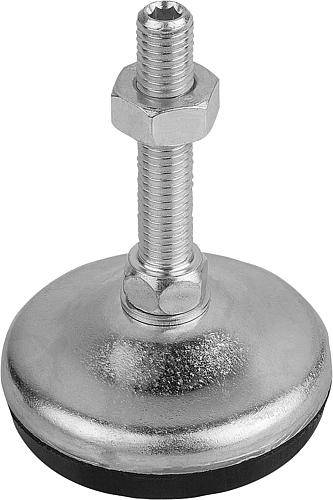 STELLFUß MIT INNENSECHSKANT, FORM:C M16X75, D=60, STAHL, KOMP:GUMMI-0